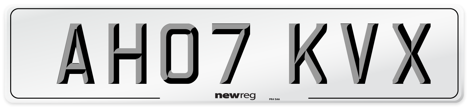 AH07 KVX Number Plate from New Reg